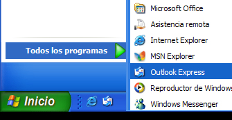 Abrir Outlook Express desde el menú Inicio